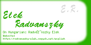 elek radvanszky business card